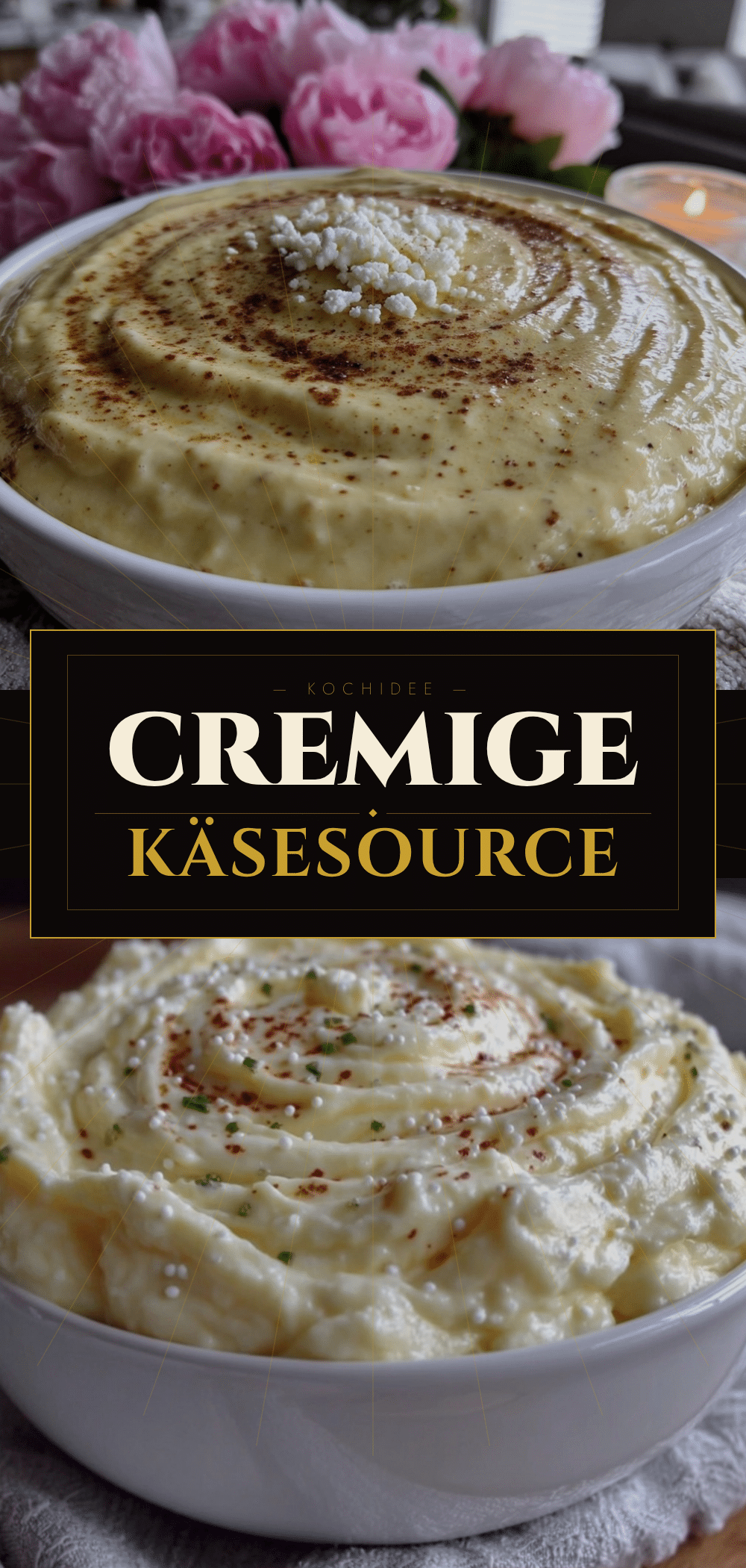 Cremige Käsesauce: 4 Zutaten für Thermomix 5 cremige Käsesauce Thermomix recipe