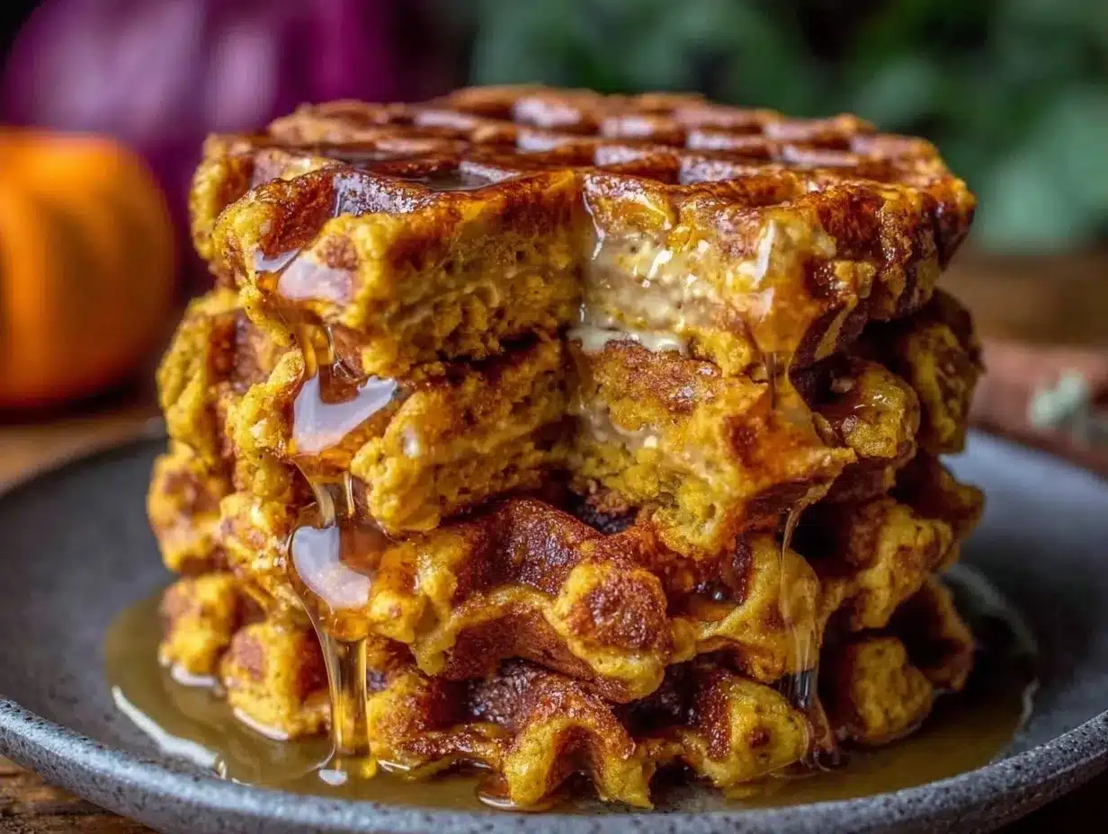 Einfache Herbst Kürbis Waffeln: 4 Zutaten, kein Fehler 4 Einfache Herbst Kürbis Waffeln preparation steps