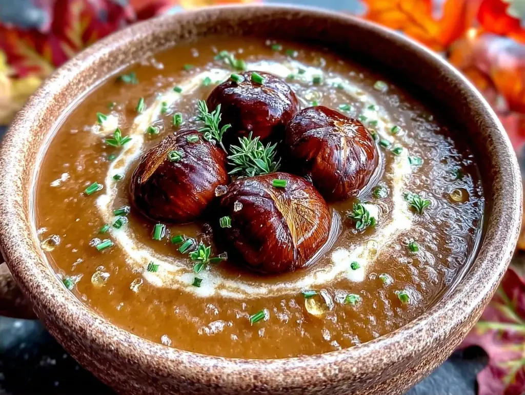 einfache Herbstliche Maronensuppe - featured image