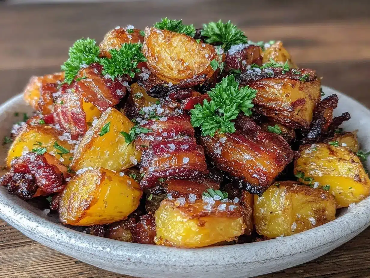 Einfache Knusprige Bratkartoffeln mit Speck: So geht’s perfekt 4 einfache knusprige Bratkartoffeln mit Speck preparation steps