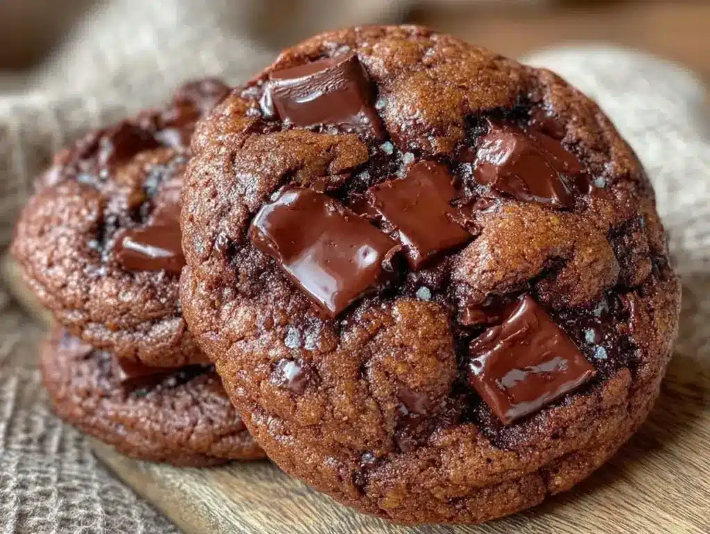 Einfache Schoko-Cookies mit brauner Butter - featured image