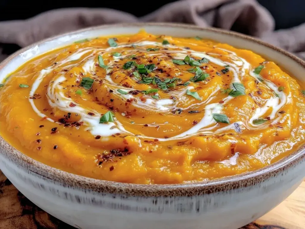 einfache Thermomix Kürbissuppe mit Kokosmilch - featured image