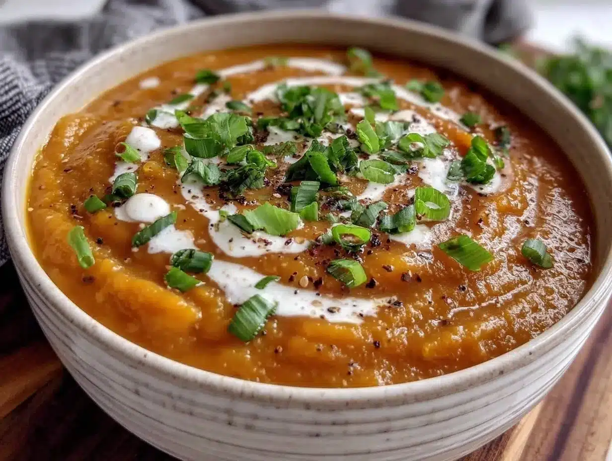 Einfache Thermomix Kürbissuppe mit Kokosmilch: 3 Zutaten, kein Fehler 4 einfache Thermomix Kürbissuppe mit Kokosmilch preparation steps