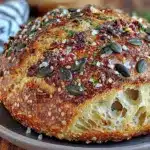 einfaches Sauerteigbrot mit Kürbiskernen - featured image