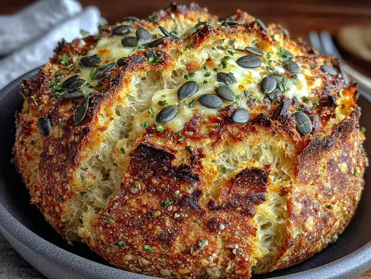 Einfaches Sauerteigbrot mit Kürbiskernen: Für Anfänger 4 einfaches Sauerteigbrot mit Kürbiskernen preparation steps