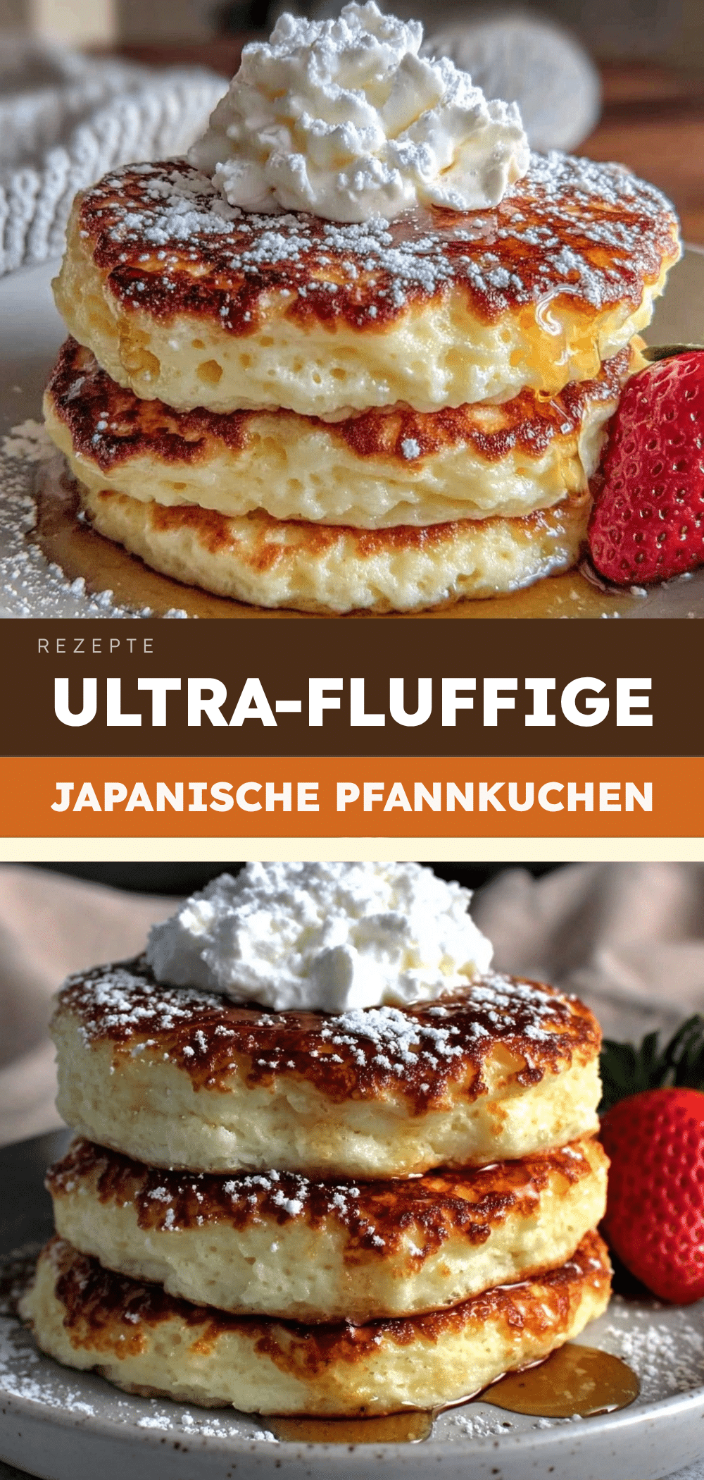 Japanische Soufflé-Pfannkuchen: So einfach & fluffig (2 Zutaten) 5 Japanische Soufflé-Pfannkuchen recipe