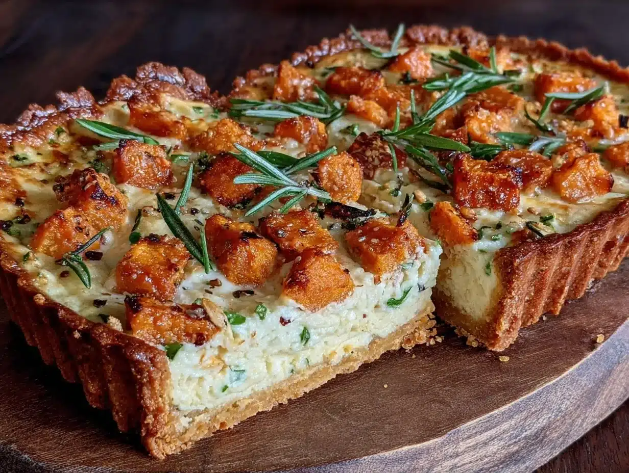 Einfacher Kürbis-Flammkuchen mit Rosmarin: 4 Zutaten, kein Stress 4 Kürbis-Flammkuchen preparation steps