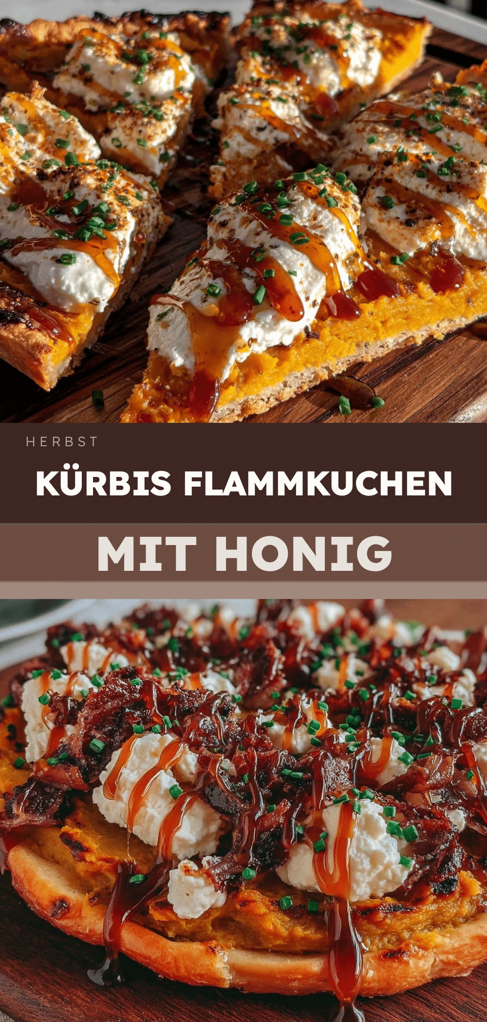Einfacher Herbst Kürbis Flammkuchen mit Honig: 4 Zutaten, kein Fehler 5 Kürbis Flammkuchen recipe