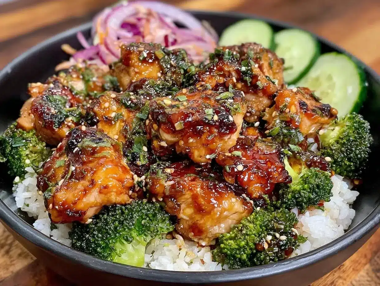 Einfache Teriyaki-Hähnchen-Bowls: So einfach geht’s 4 Teriyaki-Hähnchen-Bowls preparation steps