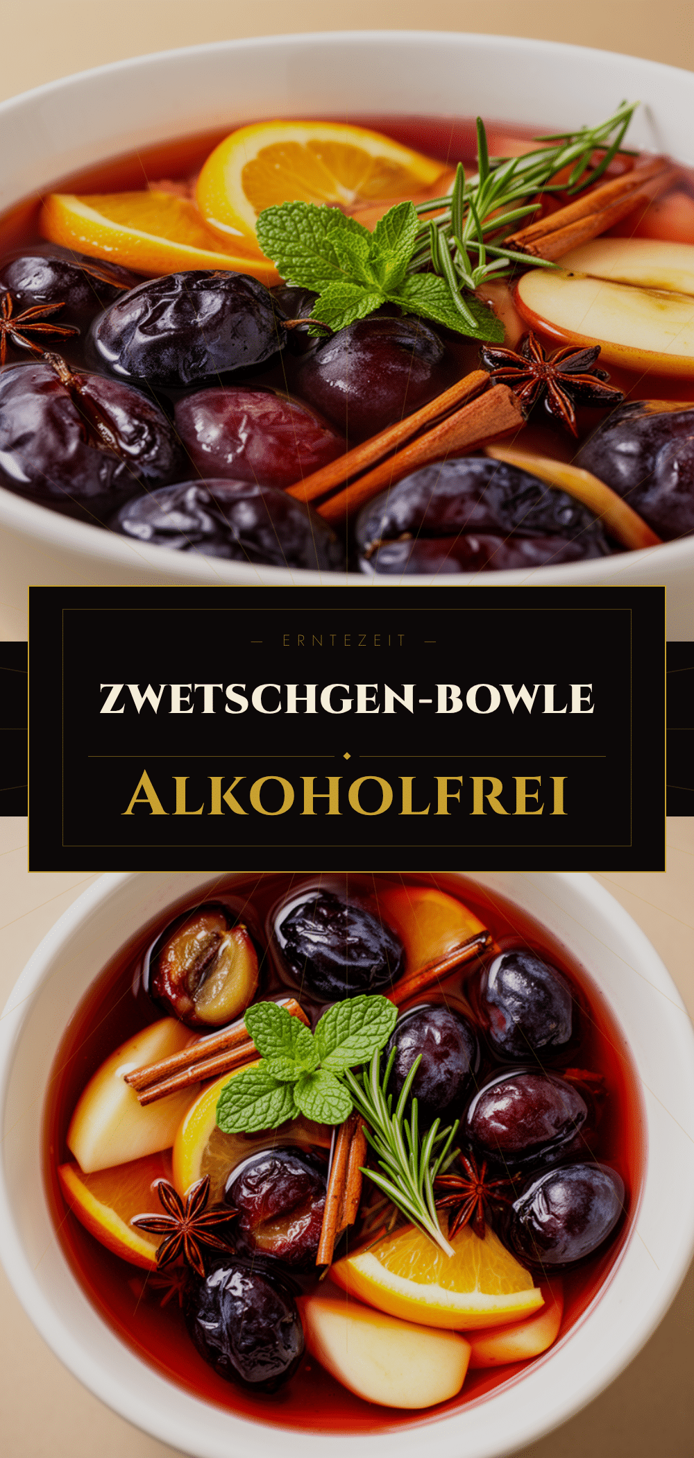 Alkoholfreie Zwetschgenbowle: 5 einfache Zutaten für Oktoberfest 5 alkoholfreie Zwetschgenbowle recipe