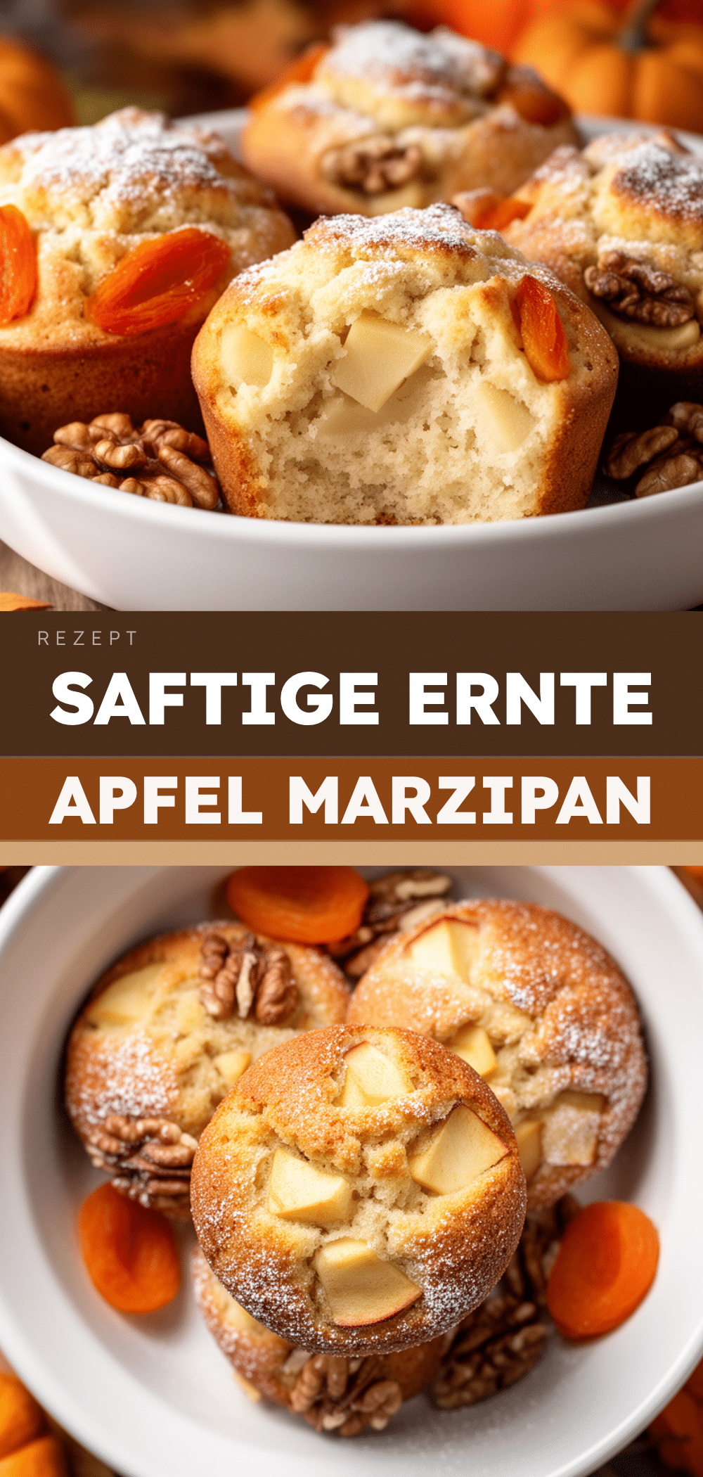 Apfel-Marzipan Muffins: 5 Saftige Erntedankfest Backidee 5 Apfel-Marzipan Muffins recipe