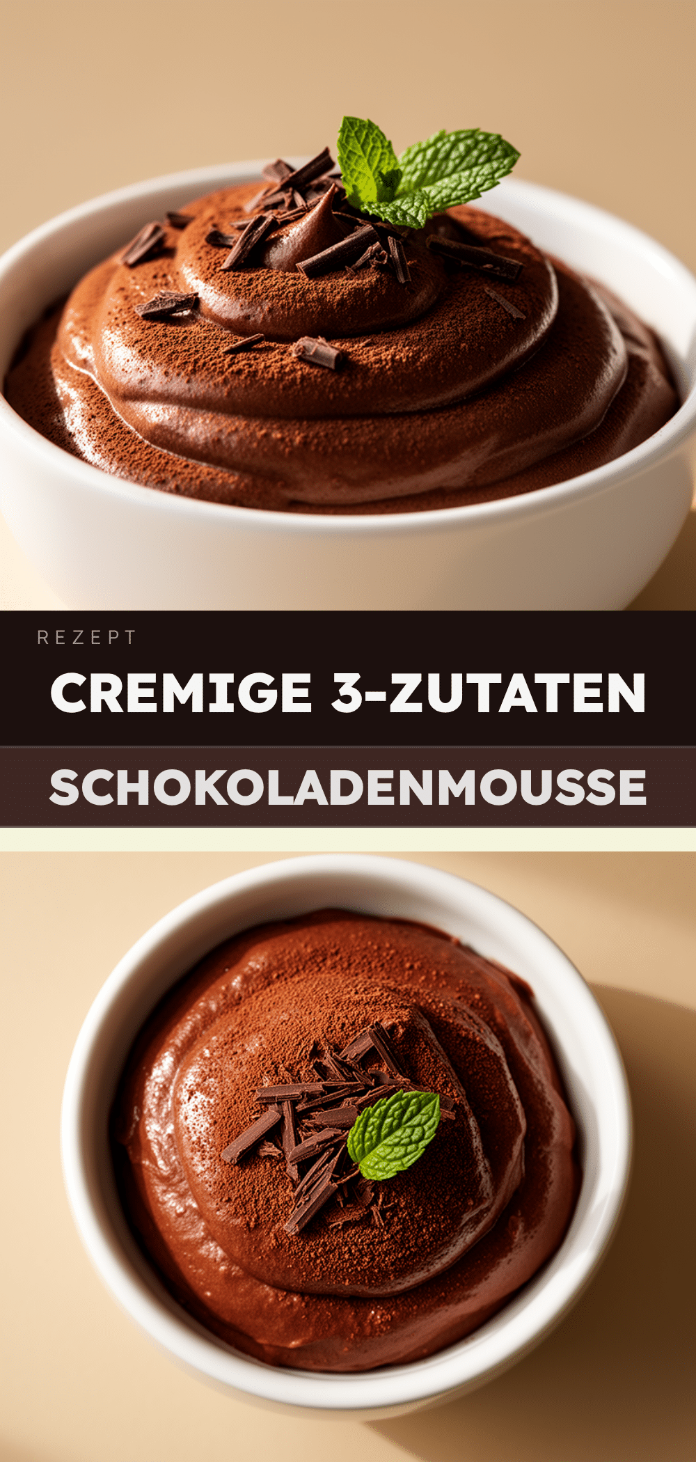 Cremige Schokoladenmousse: Die einfachste 3-Zutaten-Rezept 5 Cremige Schokoladenmousse recipe