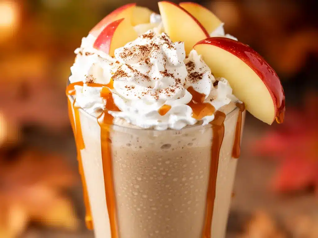 Cremiger Karamell-Apfel Milchshake: 5 Min. Rezept 4 Cremiger Karamell-Apfel Milchshake preparation steps
