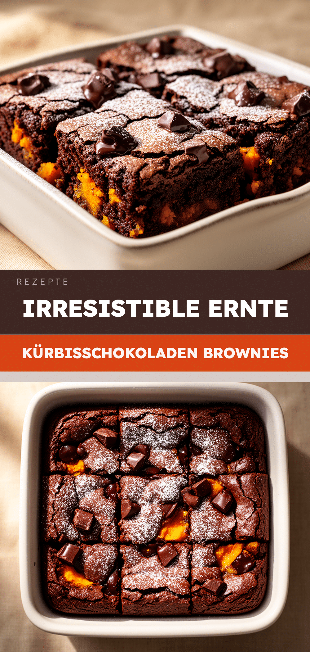 Erntedankfest Kürbis-Schokoladen Brownies: 5 einfache Schritte 5 Erntedankfest Kürbis-Schokoladen Brownies recipe