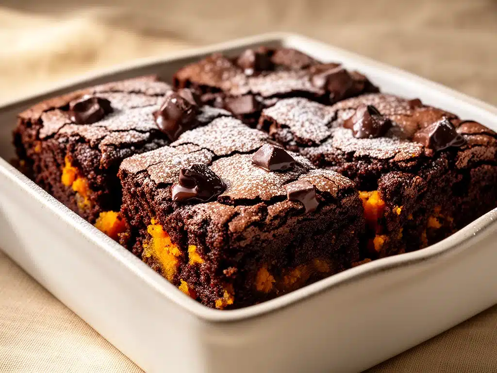 Erntedankfest Kürbis-Schokoladen Brownies - featured image