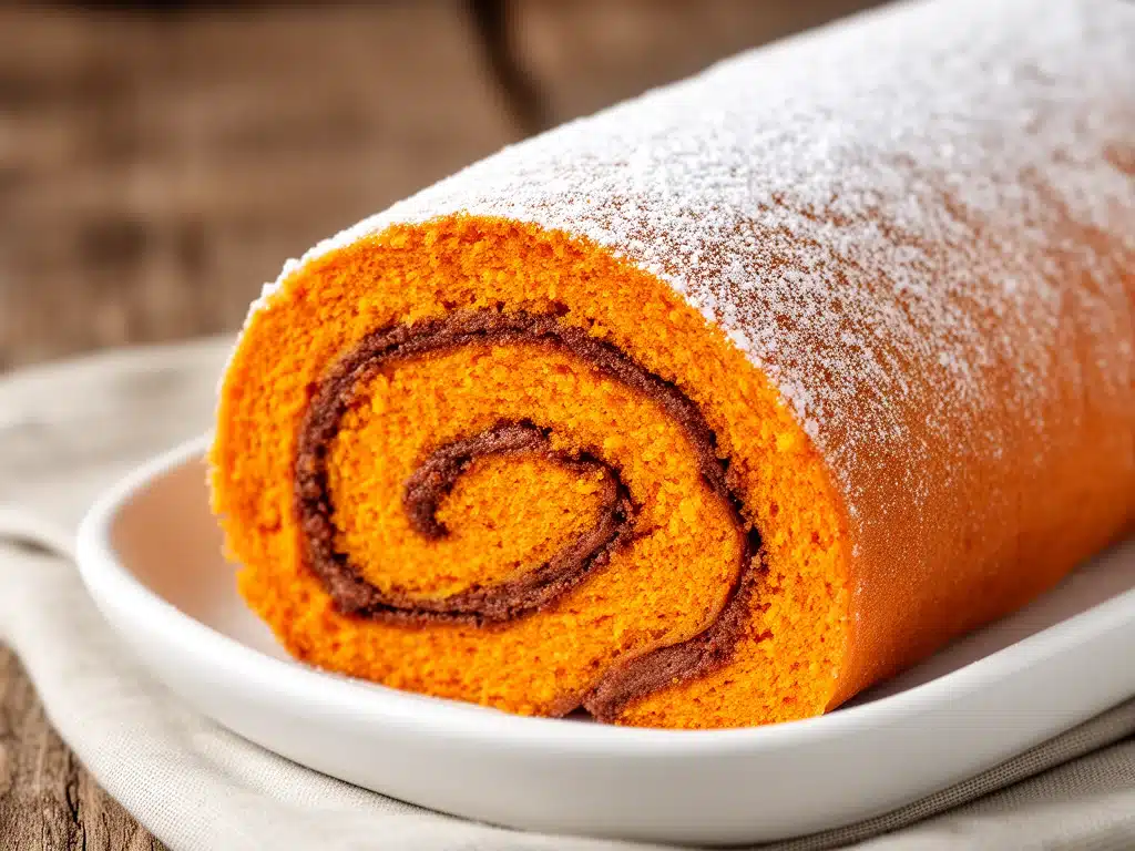 Erntedankfest Kürbis-Zimt Rollkuchen - featured image