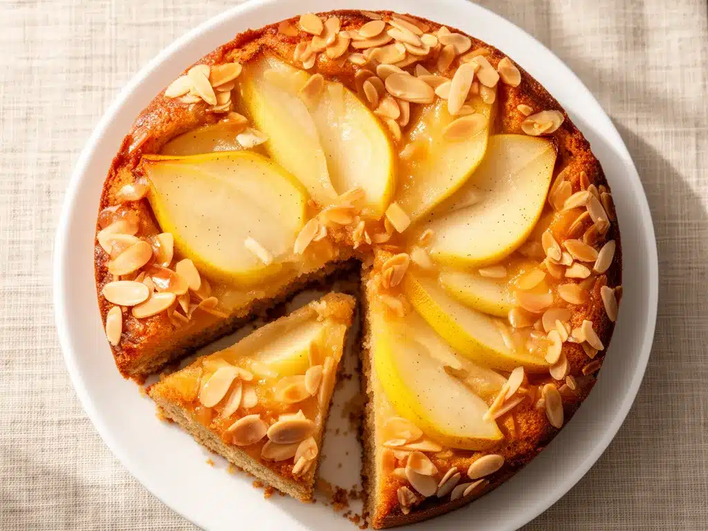 Herbstlicher Birnenkuchen mit Mandeln: Leckeres Rezept 4 herbstlicher Birnenkuchen mit Mandeln preparation steps