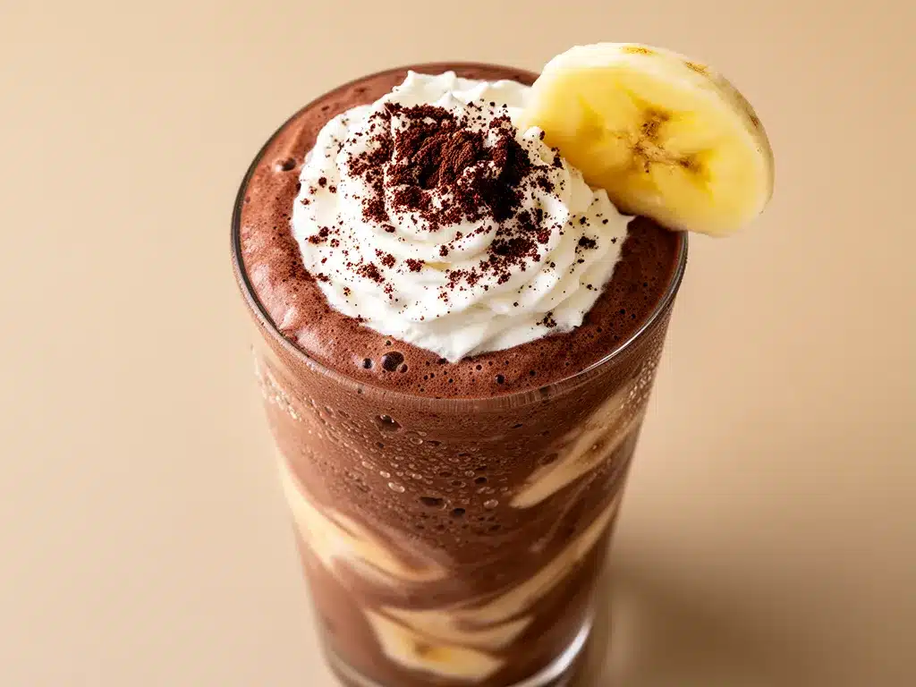 High-Protein Schoko-Bananen Shake: In 5 Min. 4 High-Protein Schoko-Bananen Shake preparation steps