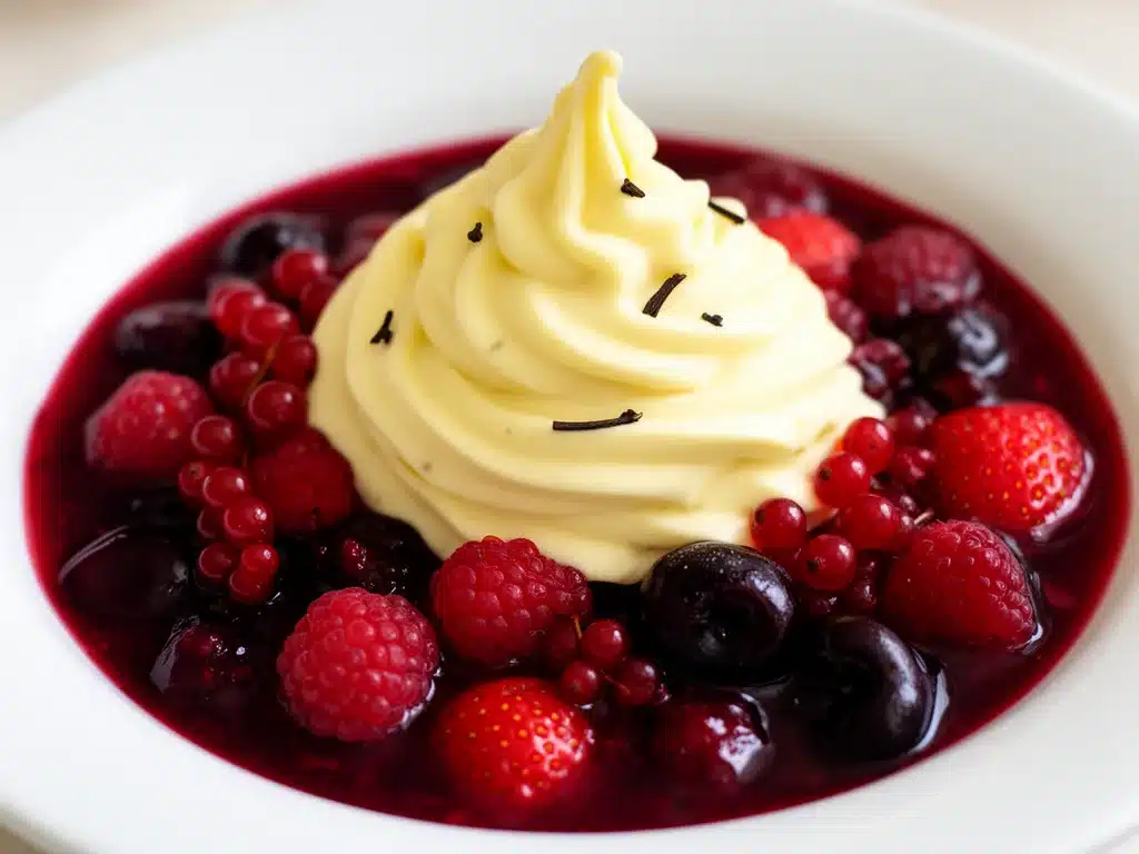 Klassische Rote Grütze mit Vanillesauce - featured image