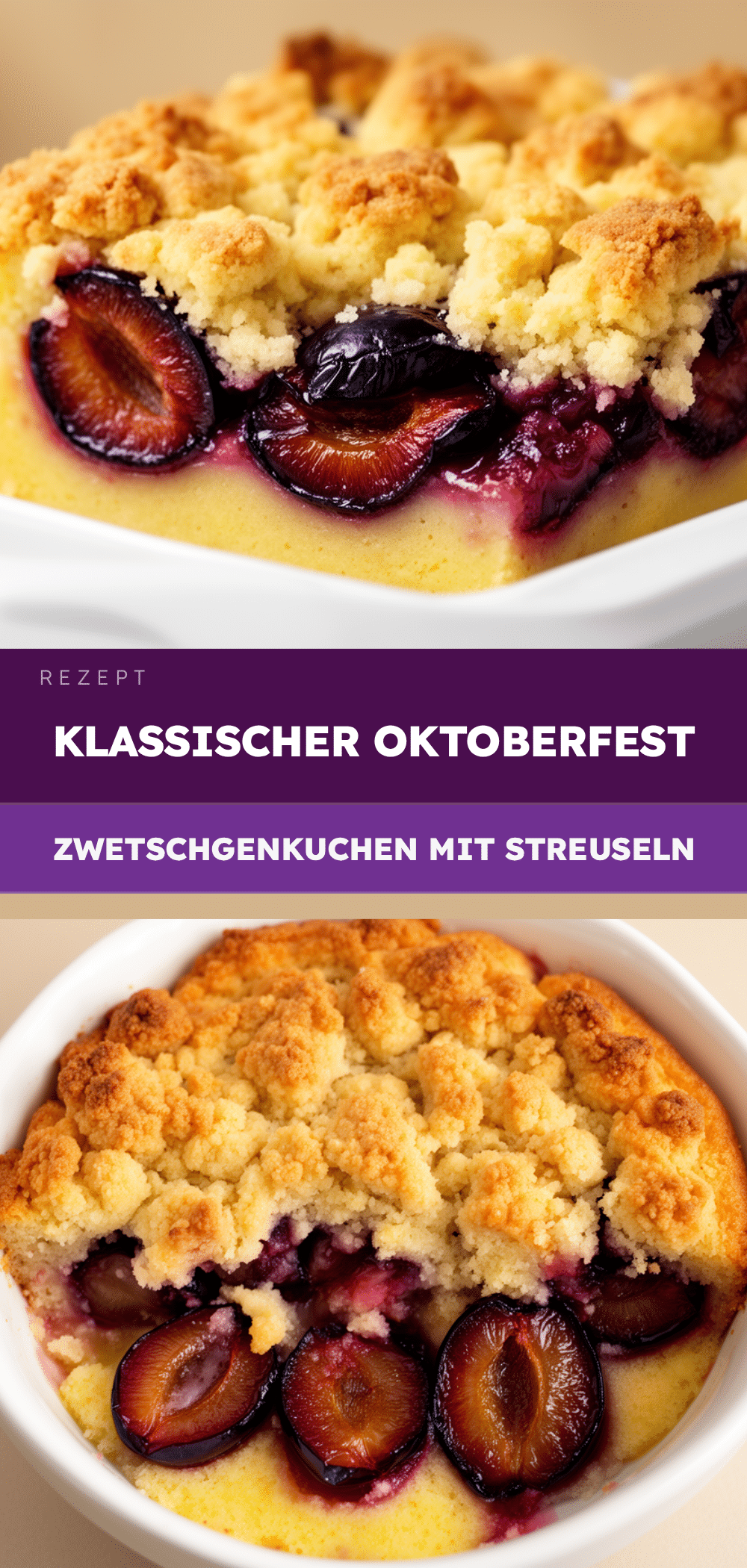Klassischer Zwetschgenkuchen: 5 einfache Herbstrezepte 5 Klassischer Zwetschgenkuchen mit Streuseln recipe