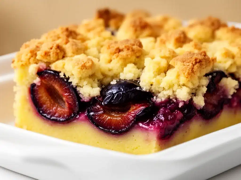 Klassischer Zwetschgenkuchen mit Streuseln - featured image