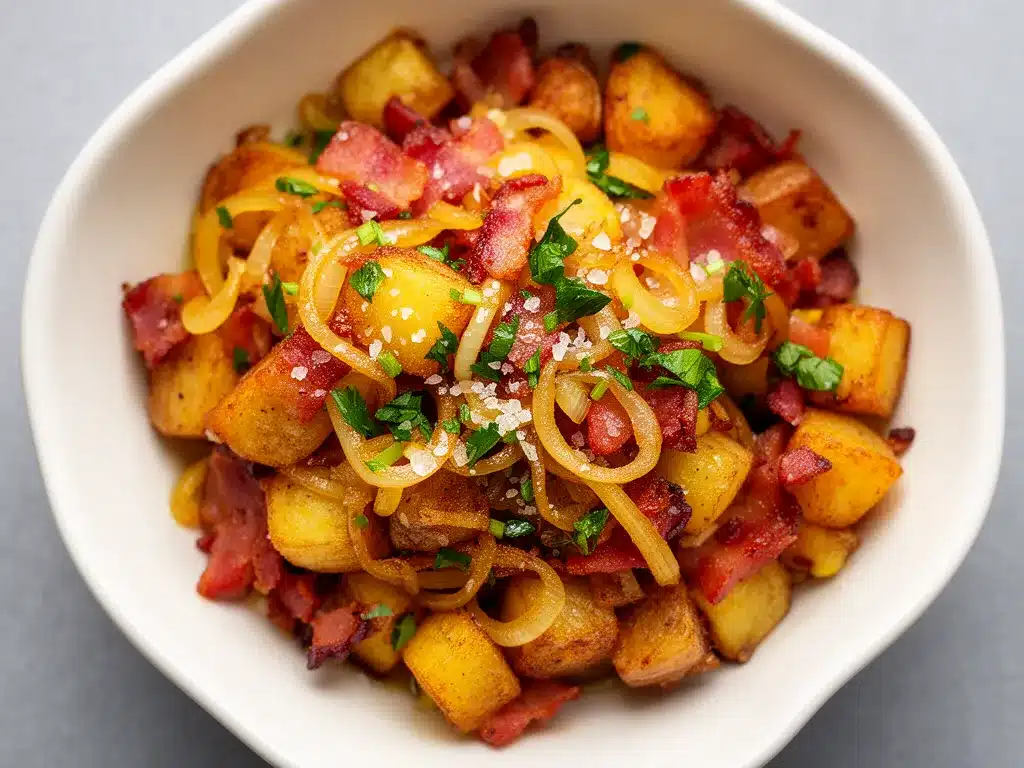 Knusprige Bratkartoffeln mit Speck: 20 Min 4 Knusprige Bratkartoffeln mit Speck preparation steps