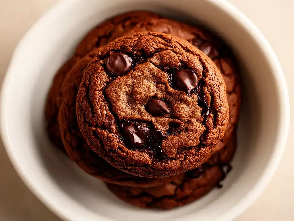 Knusprige Schoko-Cookies: 20 Min. Easy Braune Butter 4 knusprige Schoko-Cookies mit brauner Butter preparation steps