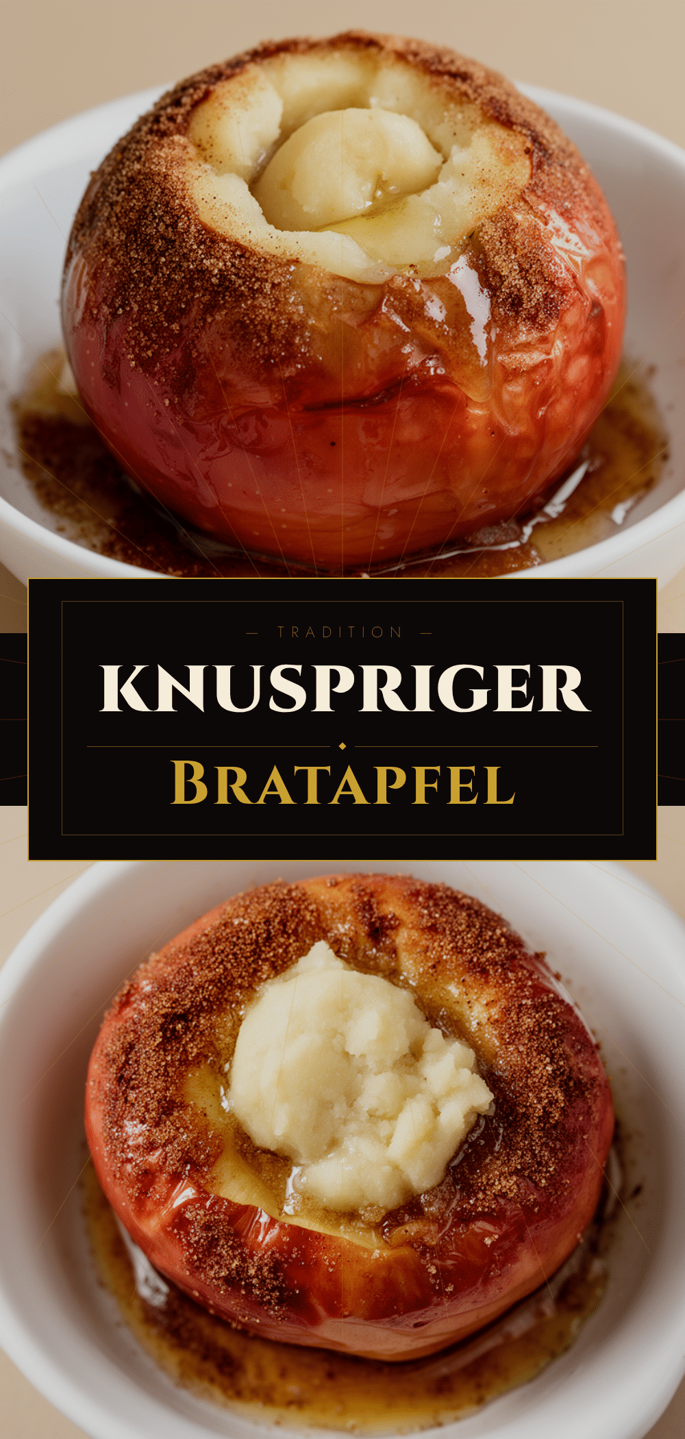 Knuspriger Bratapfel: Beste Marzipanfüllung 5 Knuspriger Bratapfel mit Marzipanfüllung recipe
