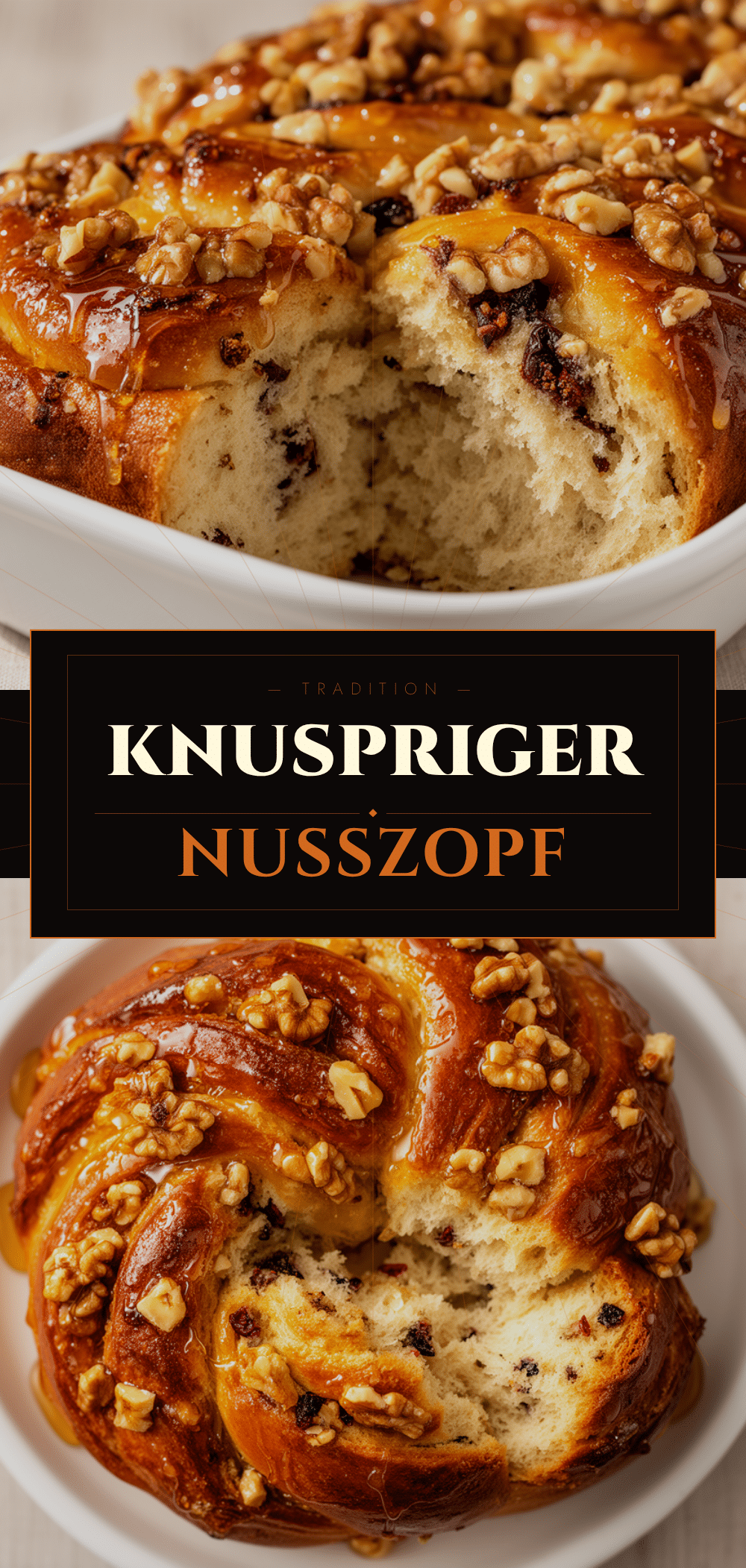 Knuspriger Nusszopf: 5-Step Honigglasur 5 Knuspriger Nusszopf mit Honigglasur recipe