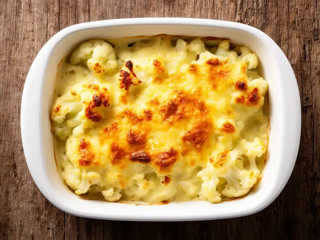 Low-Carb Blumenkohl-Käsegratin in 30 Min: Das beste Rezept 4 Low-Carb Blumenkohl-Käsegratin preparation steps