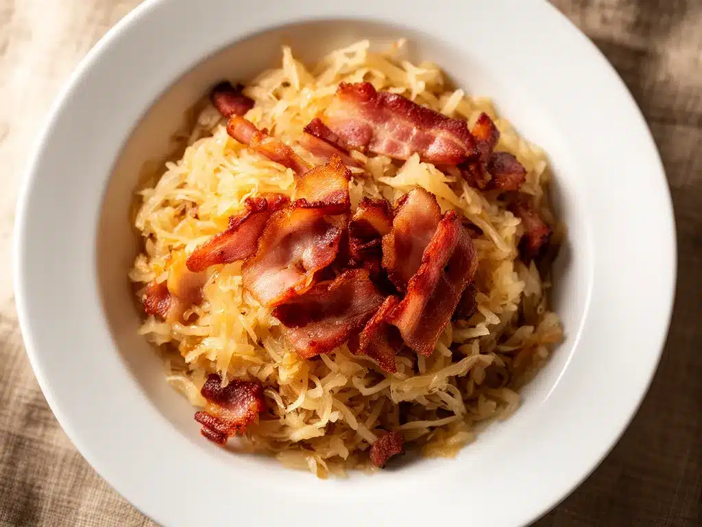 Traditionelles Oktoberfest Sauerkraut mit Speck: Einfach & Perfekt 4 Oktoberfest Sauerkraut mit Speck preparation steps