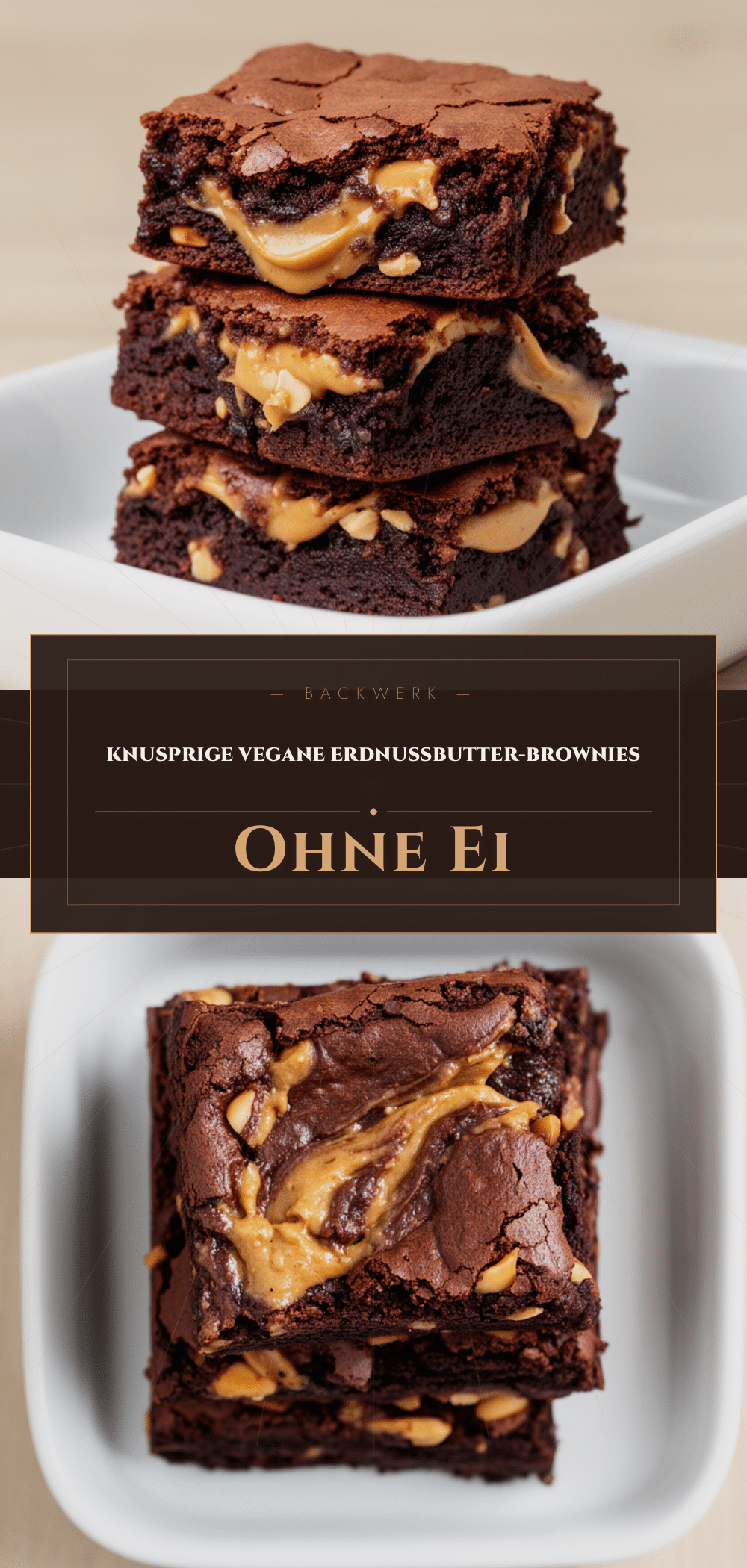 Vegane Erdnussbutter-Brownies: 5 Min. Fudgy & Einfach 5 vegane Erdnussbutter-Brownies recipe