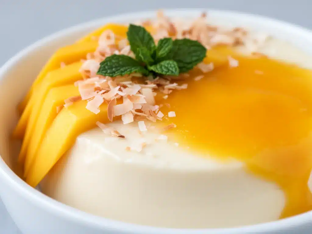 vegane Kokos-Mango Panna Cotta - featured image