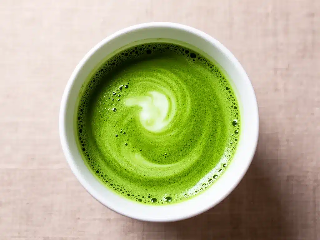Veganer Matcha Latte mit Hafermilch: 5 Min. Rezept 4 veganer Matcha Latte mit Hafermilch preparation steps