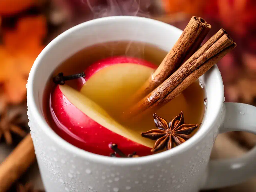 Warmer Apfel-Zimt Cider: 3 einfache Zutaten für Erntedank 4 warmer Apfel-Zimt Cider preparation steps