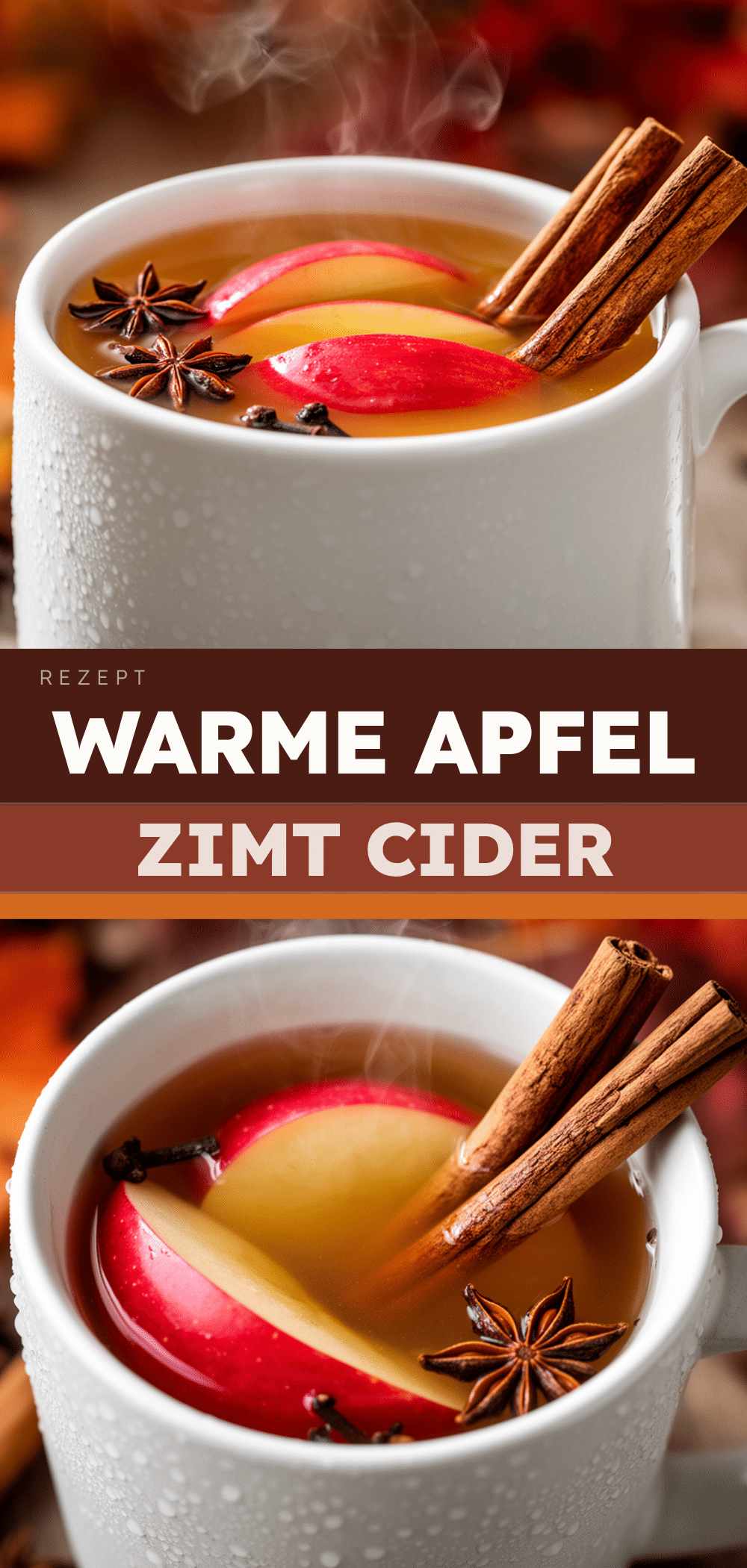 Warmer Apfel-Zimt Cider: 3 einfache Zutaten für Erntedank 5 warmer Apfel-Zimt Cider recipe