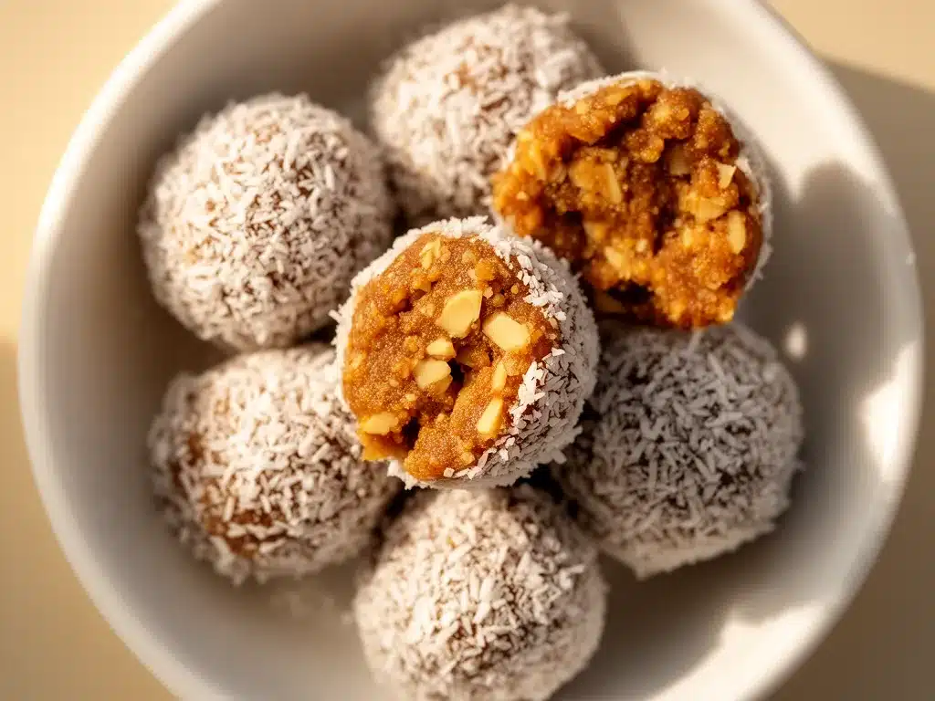 Zuckerfreie Mandel-Kokos Kugeln: 5 Min. Low Carb Snack 4 Zuckerfreie Mandel-Kokos Kugeln preparation steps